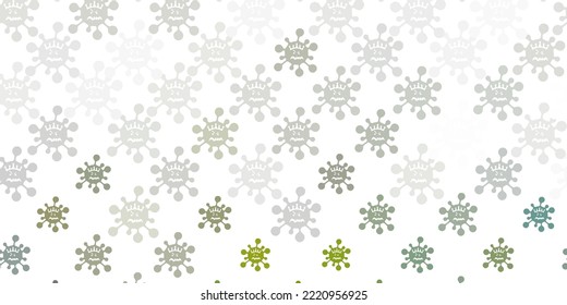 Light Gray vector template with flu signs. Abstract illustration with biological gradient shapes. Simple design against epidemic information.