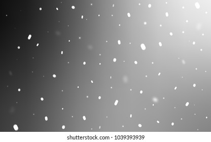 Light Gray vector template with ice snowflakes. Shining colored illustration with snow in christmas style. New year design for your ad, poster, banner.