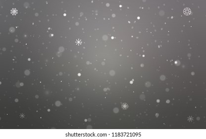 Light Gray vector template with ice snowflakes. Modern geometrical abstract illustration with crystals of ice. The pattern can be used for year new  websites.