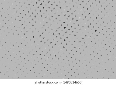 Light Gray vector template with isolated letters. Blurred design in simple style with signs of alphabet. Pattern for booklets, leaflets of education.
