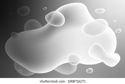 Light Gray vector template with lava shapes. A vague circumflex abstract illustration with gradient. The template for cell phone backgrounds.