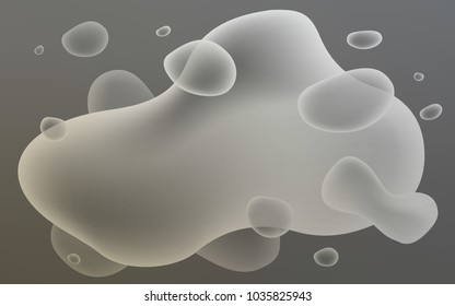 Light Gray vector template with lava shapes. Blurred geometric sample with gradient bubbles.  New composition for your brand book.
