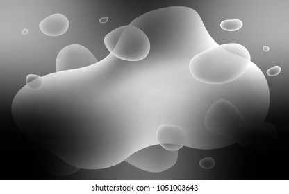 Light Gray vector template with lava shapes. Colorful illustration in abstract memphis style with gradient. The elegant pattern for brand book.