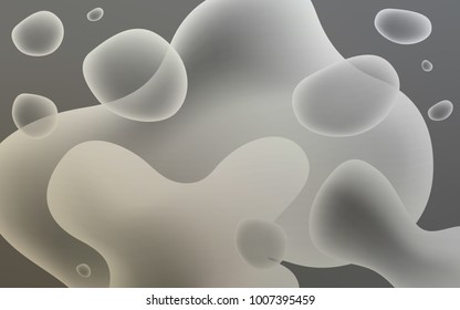 Light Gray vector template with lines, ovals. A vague circumflex abstract illustration with gradient. New composition for your brand book.