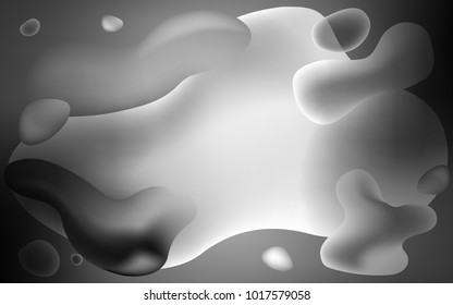 Light Gray vector template with lines, ovals. Modern gradient abstract illustration with bandy lines. New composition for your brand book.