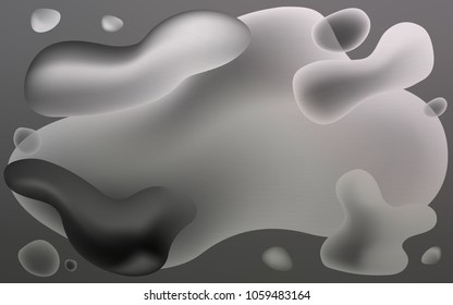 Light Gray vector template with lines, ovals. Colorful illustration in abstract memphis style with gradient. Memphis style for your business design.