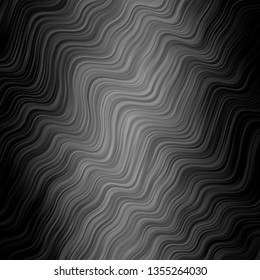 Light Gray vector template with lines. Bright illustration with gradient circular arcs. Pattern for booklets, leaflets.