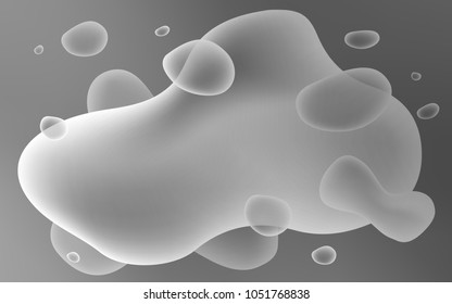 Light Gray vector template with liquid shapes. Shining illustration, which consist of blurred lines, circles. A completely new template for your business design.