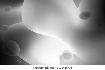 Light Gray vector template with liquid shapes. Glitter abstract illustration with wry lines. Brand-new design for your ads, poster, banner.