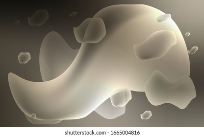 Light Gray vector template with liquid shapes. Brand-new colored illustration in memphis style with gradient. Pattern for your business design.