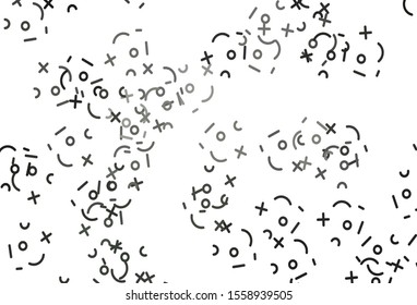 Light Gray vector template with math simbols. Shining colorful illustration with isolated Digit signs. Template for landing page of typography.