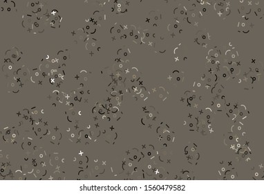 Light Gray vector template with math simbols. Modern geometrical illustration with numerals. Best design a poster, banner of a math college.