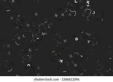 Light Gray vector template with math simbols. Shining colorful illustration with isolated Digit signs. Template for landing page of typography.