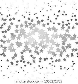 Light Gray vector template with neon stars. Colorful illustration in abstract style with gradient stars. Pattern for new year ad, booklets.