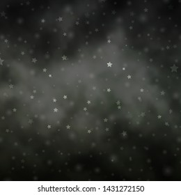 Light Gray vector template with neon stars. Shining colorful illustration with small and big stars. Pattern for wrapping gifts.