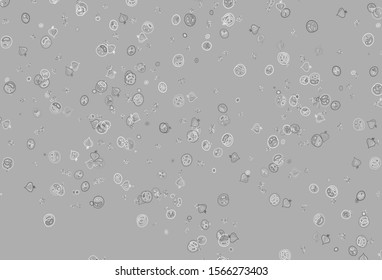 Light Gray vector template with organic meal. Decorative illustration with food on abstract template. Pattern for ads of breakfast, lunch, dinner.