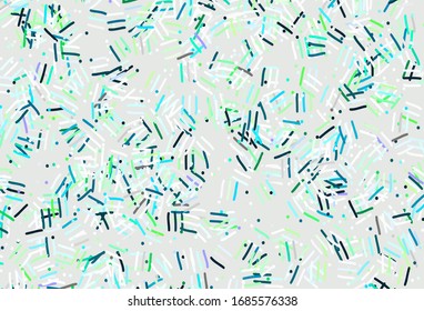 Light Gray vector template with repeated sticks, dots. Colorful shining illustration with lines on abstract template. Pattern for ads, posters, banners.