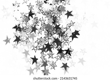 Light Gray vector template with sky stars. Glitter abstract illustration with colored stars. Pattern for astrology websites.