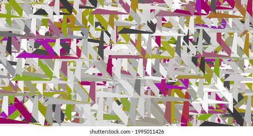 Light gray vector template with triangle shapes. Illustration with abstract colorful triangle shapes. Template for commercials.