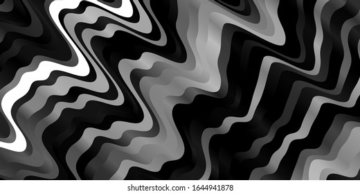 Light Gray vector template with wry lines. Bright illustration with gradient circular arcs. Pattern for websites, landing pages.