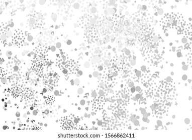 Light Gray vector texture with abstract forms. Decorative design in abstract style with random forms. Best smart design for your business.