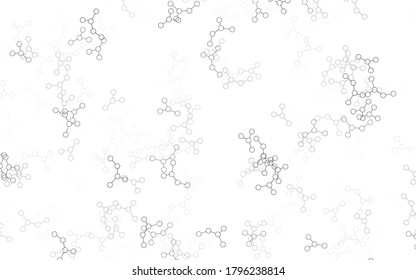Light Gray vector texture with artificial intelligence concept. Shining illustration with AI shapes on abstract template. Template for ads of intellect, innovations.