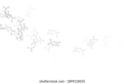 Light Gray vector texture with artificial intelligence concept. Shining illustration with AI shapes on abstract template. Template for ads of intellect, innovations.