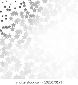Light Gray vector texture with beautiful stars. Blur decorative design in simple style with stars. Pattern for websites, landing pages.