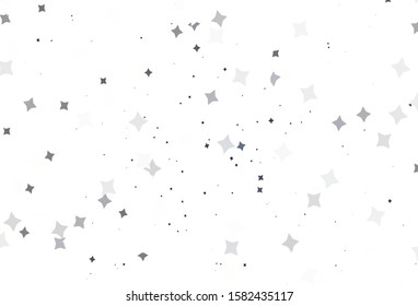 Light Gray vector texture with beautiful stars. Shining colored illustration with stars. Template for cosmic backgrounds.