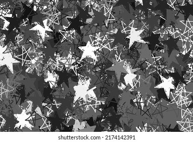 Light Gray vector texture with beautiful stars. Modern geometrical abstract illustration with stars. Pattern for astronomy websites.