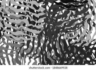 Light Gray vector texture with bent lines. Colorful gradient illustration in simple style with lines. Best design for your business.