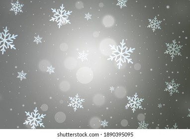 Light Gray vector texture in birthday style. Abstract gradient illustration with colorful Christmas things. Pattern for ads, poster, banner of books.