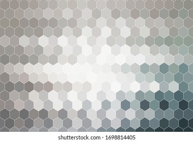 Hellgraue Vektorillustration-Textur mit bunten Hexagons. Design im abstrakten Stil mit Hexagons. Design für Ihre Unternehmenswerbung.