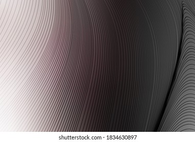 Light Gray vector texture with curved lines. Shining colorful illustration in simple curve style. Brand new design for your ad.