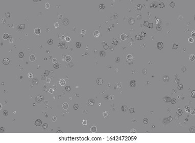 Light Gray vector texture with delicious snacks. Abstract background with colorful Fast Food illustrations. Pattern for ads of breakfast, lunch, dinner.