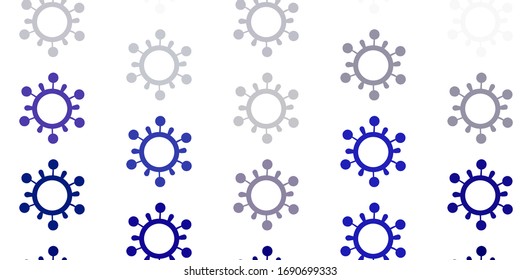 Light Gray vector texture with disease symbols. Smart illustration with covid signs in decorative style. Simple design against epidemic information.