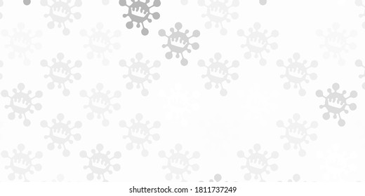 Light gray vector texture with disease symbols. Colorful  gradient illness symbols in simple abstract style. Simple design against epidemic information.