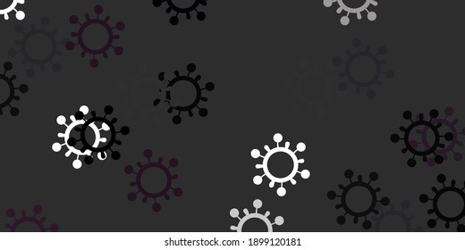Light gray vector texture with disease symbols. Colorful abstract illustration with gradient medical shapes. Best design for quarantine events.