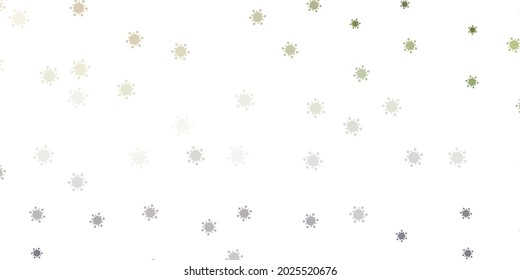 Light gray vector texture with disease symbols. Smart illustration with covid signs in decorative style. Best design for quarantine events.