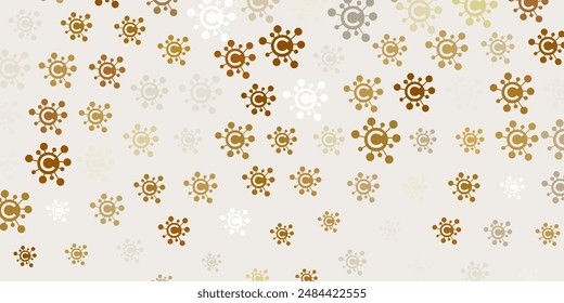 Light Gray vector texture with disease symbols. Simple design in abstract style with infection forms. Simple drawing against danger fever.