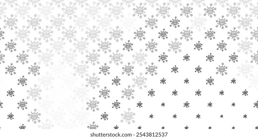 Light Gray vector texture with disease symbols. Simple design in abstract style with infection forms. Design for biohazard warning.