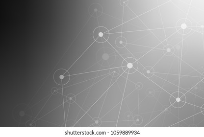 Light Gray vector texture with disks, lines. Design with connection of dots and lines on colorful background. Pattern can be used for ads, leaflets.