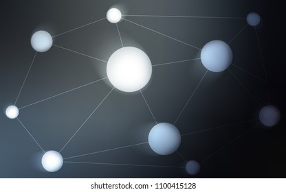 Light Gray vector texture with disks, lines. Decorative design in abstract style with triangle structure. Completely new template for your brand book.