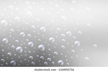 Light Gray vector texture with disks. Glitter abstract illustration with blurred drops of rain. Completely new template for your brand book.