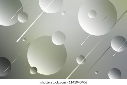 Light Gray vector texture with disks. Abstract illustration with colored bubbles in nature style. Pattern can be used for futuristic ad, booklets.
