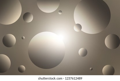 Light Gray vector texture with disks. Illustration with set of shining colorful abstract circles. Pattern can be used for beautiful websites.