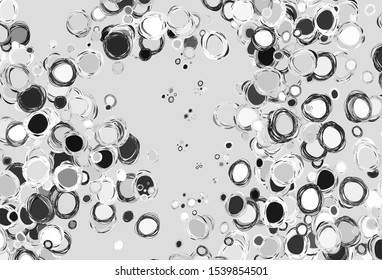 Light Gray vector texture with disks. Modern abstract illustration with colorful water drops. New template for your brand book.