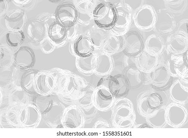 Light Gray vector texture with disks. Glitter abstract illustration with blurred drops of rain. New template for your brand book.