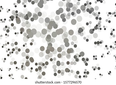 Light Gray vector texture with disks. Glitter abstract illustration with blurred drops of rain. Design for your business advert.