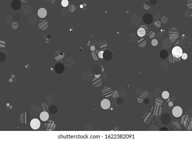 Light Gray vector texture with disks. Beautiful colored illustration with blurred circles in nature style. Pattern for ads, leaflets.